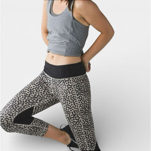 LULULEMON Leggings Women Size 2 XXS Ace Spot Grain Pace Rival Cropped Mesh